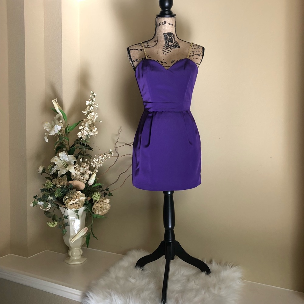 Purple and gold naven mini dress size S